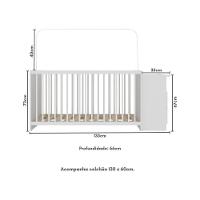Berço Cômoda Com Colchão Incluso Meu Bebê Multimóveis Branco - 2