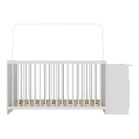 Berço Cômoda Com Colchão Incluso Meu Bebê Multimóveis Branco - 3