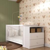 Berço Cômoda Com Colchão Incluso Meu Bebê Multimóveis Branco - 7