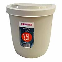 Lixeira Plástica Para Pia Flip Bege 2,5l Sanremo - 1