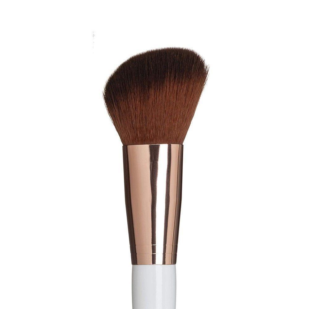 Pincel Chanfrado Para Blush Make Me Glam Rose Gold Ricca - 3