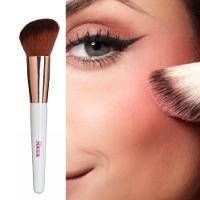 Pincel Chanfrado Para Blush Make Me Glam Rose Gold Ricca - 2