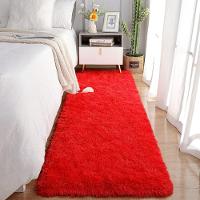 Passadeira Quarto Felpudo Peludo Vermelho 60 X 180 Cm - 1