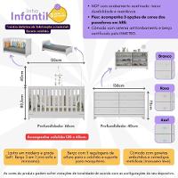 Berço 3 Em 1 Com Colchão Incluso E Cômoda Pipoca Multimóveis Branco - 5