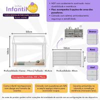 Cama Infantil Montessoriana Com Colchão Incluso E Cômoda Bambolê Multimóveis Mx4288 Branco Branco - 5