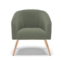 Poltrona Decorativa Pé Palito Natural Kit 2 Stella Bouclê D03 Verde Pistache - 7