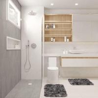 Kit Tapete Banheiro Felpudo Peludo Mesclado Cinza 40 X 60 Cm - 5