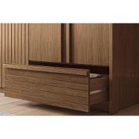 Guarda Roupa Casal 6 Portas e 5 Gavetas c/ Espelho Democrata Jatoba - Santos Andirá - 5