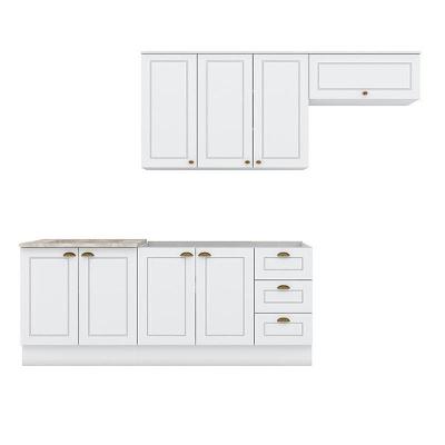 Cozinha Modulada Nova York 5 Peças Branco Com Tampo Cooktop Calcare - Henn
