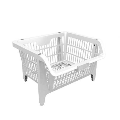 Cesto Expositor Empilhável Branco Presto