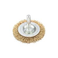 Escova Aço Carbono Circular 2" 50mm Com Haste 6mm - Mtx - 1