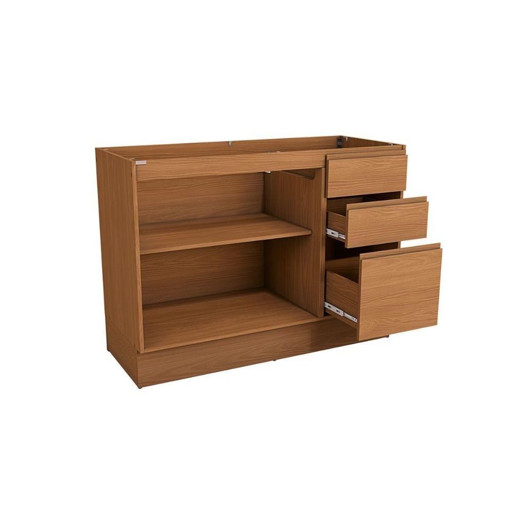 Balcão de Cozinha Modulado Ciela R626 c/ 2 Portas e 3 Gavetas s/ Tampo 120cm Canela - Kappesberg - 3