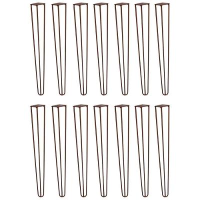 Kit 14 Pés De Metal 60 Cm Mesa De Canto Aparador Bronze