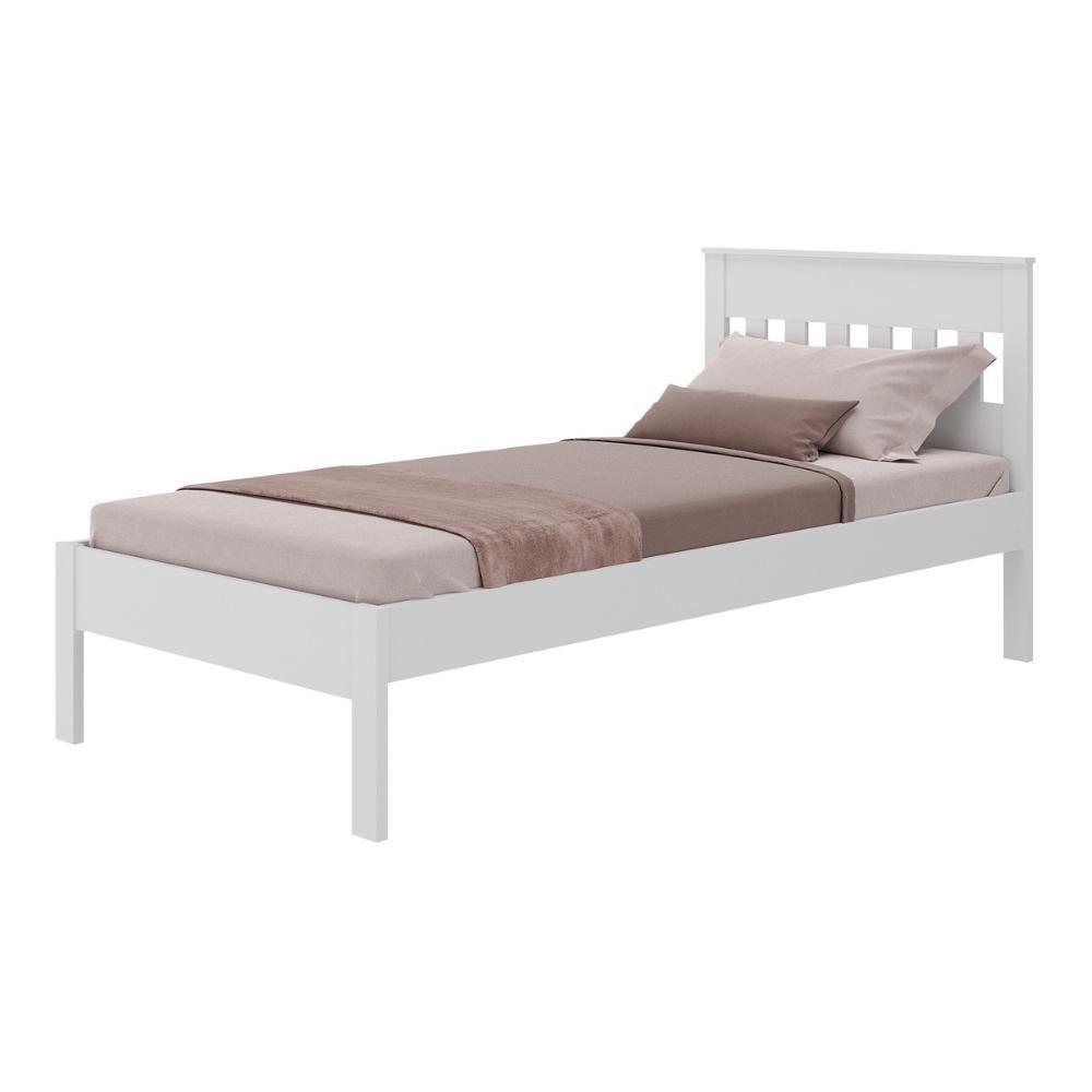 Cama De Solteiro Para Colchão 88 X 188 Cm Multimóveis Branco - 2