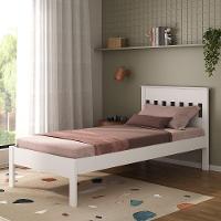 Cama De Solteiro Para Colchão 88 X 188 Cm Multimóveis Branco - 1