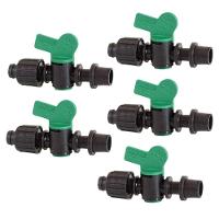 5 Conector Inicial Com Registro Para Mangueira Gotejamento - 5