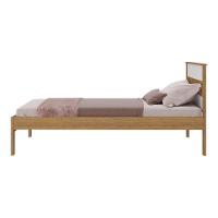 Cama De Solteiro Para Colchão 88 X 188 Cm Multimóveis Amêndoa Branco