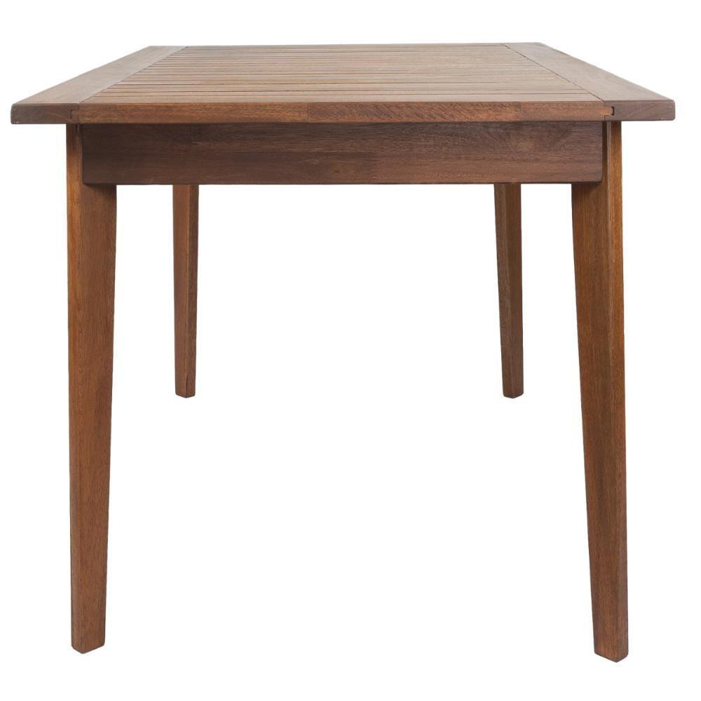 Mesa De Jantar Retangular Rústica 130cm Em Madeira Maciça - Natural - 3