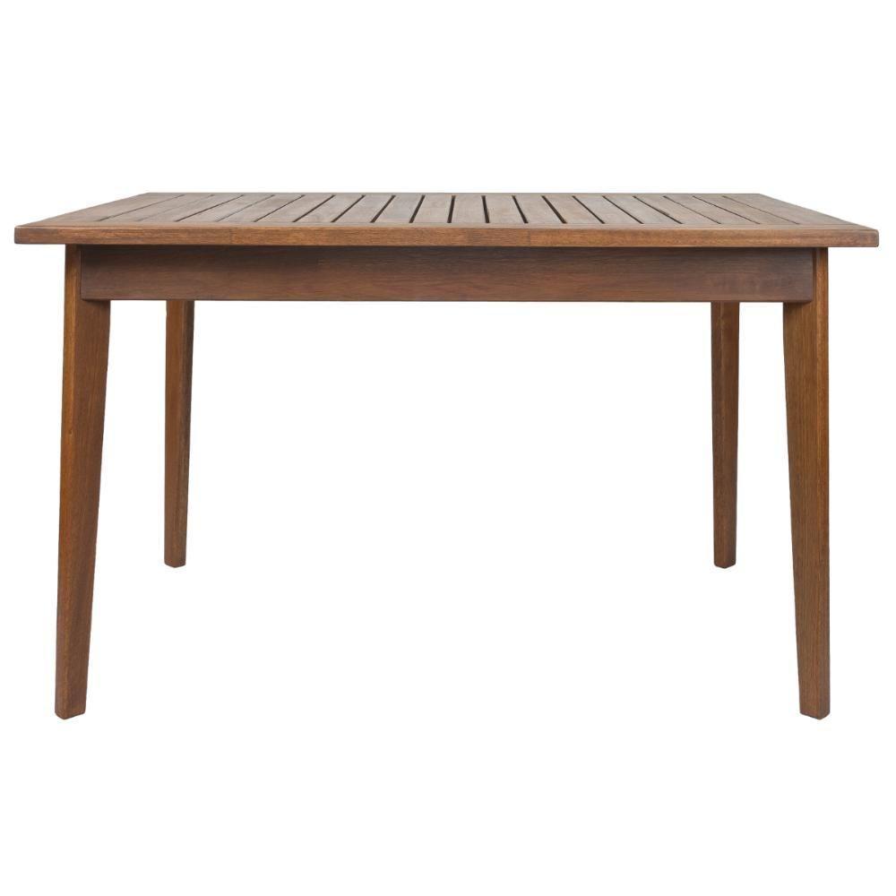 Mesa De Jantar Retangular Rústica 130cm Em Madeira Maciça - Natural - 4