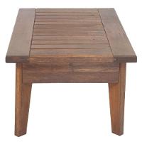 Mesa De Centro Retangular Rústica 100cm Em Madeira Maciça - Natural - 3