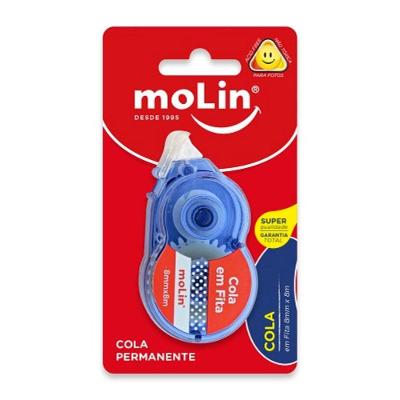 Cola Em Fita Escolar 8mm X 8m Molin Amarelo