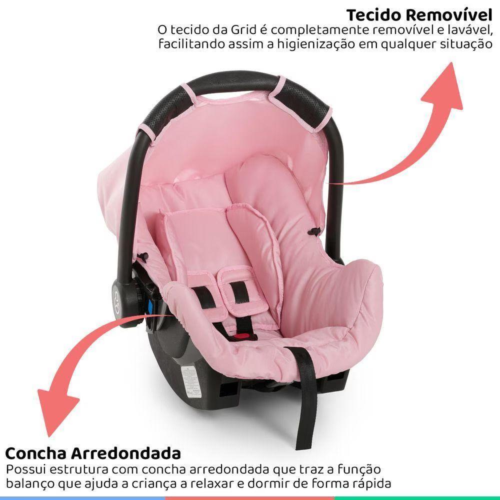 Bebê Conforto Galzerano Grid 8184 De 0 Até 13 Kg Rosa U - 3