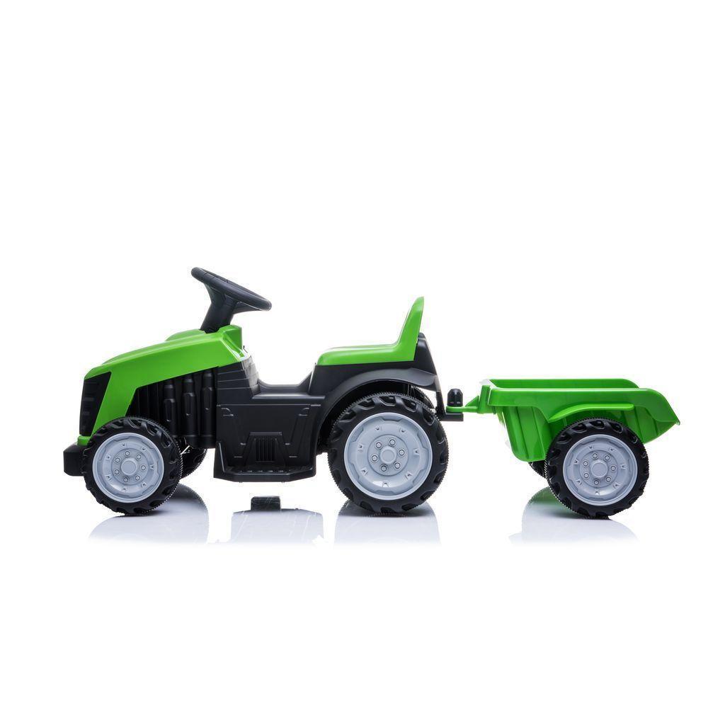 Mini Trator Carro Eletrico Infantil Bang Toys 6v Com Reboque Verde U - 2