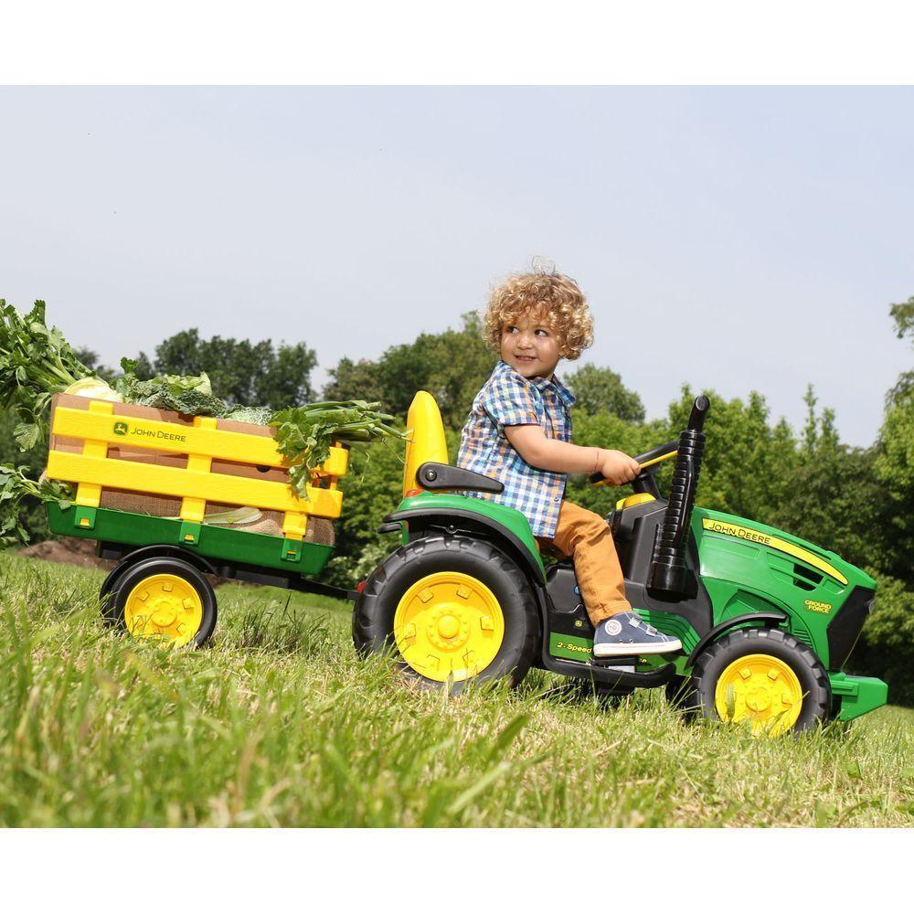 Trator Eletrico Infantil Peg-pérego John Deere Ground Force 12v Verde E Amarelo U - 2