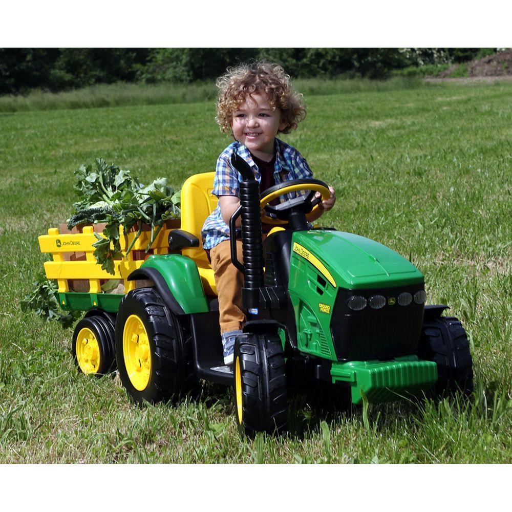 Trator Eletrico Infantil Peg-pérego John Deere Ground Force 12v Verde E Amarelo U - 3