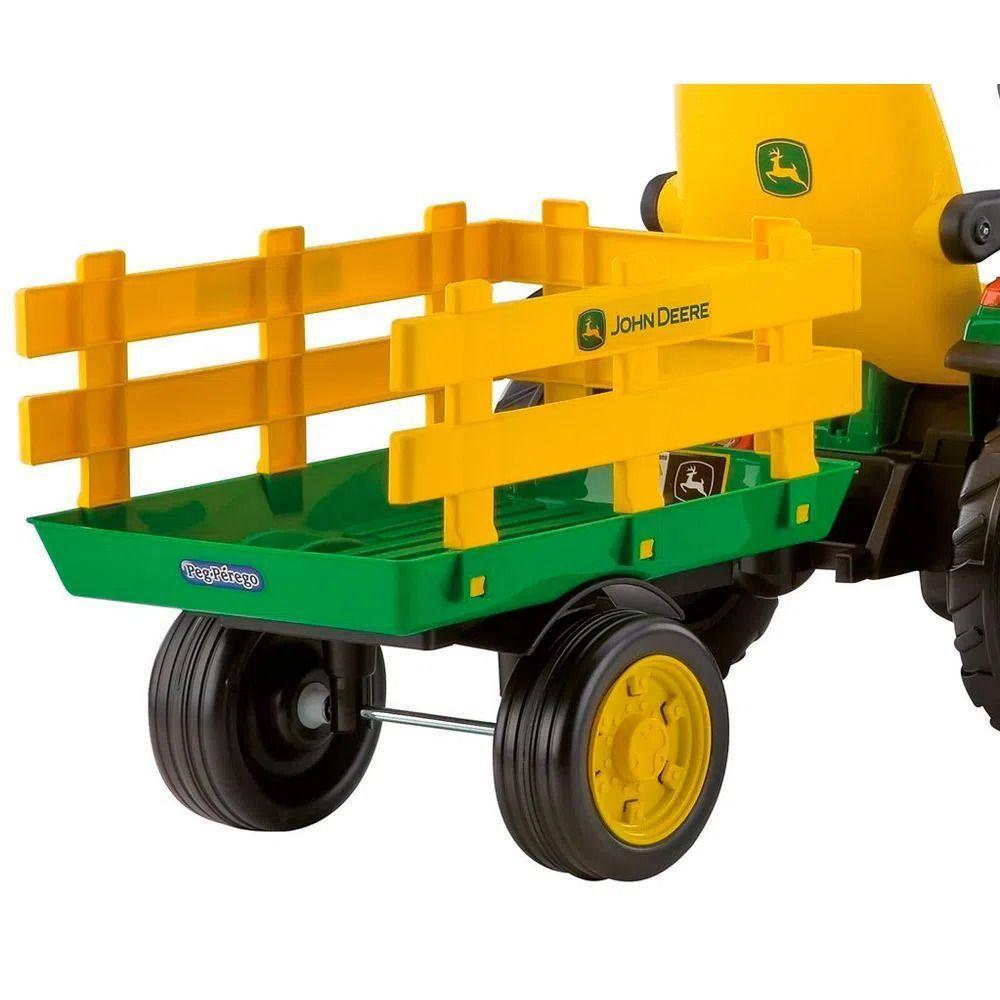 Trator Eletrico Infantil Peg-pérego John Deere Ground Force 12v Verde E Amarelo U - 5