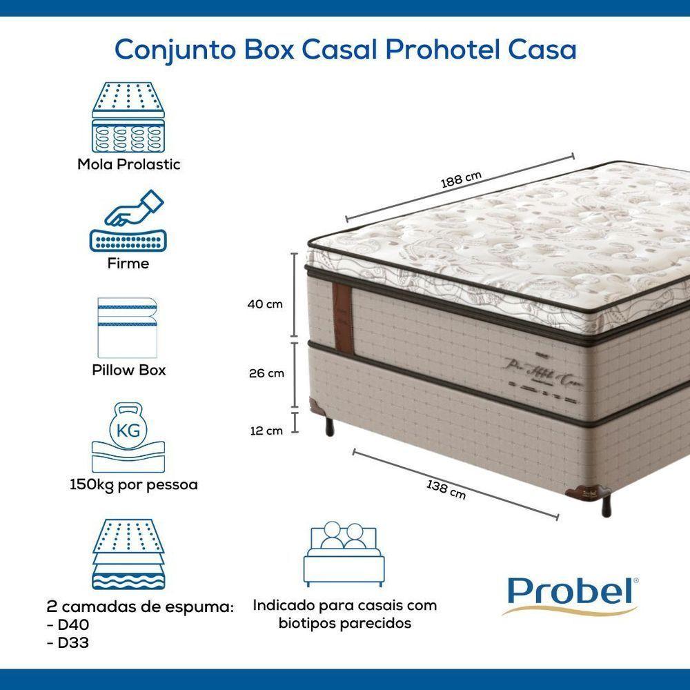 Conjunto Box Casal Mola Probel Prohotel Casa (138x188x66cm) - 8
