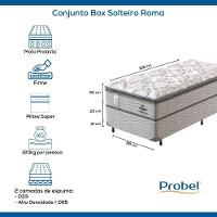 Conjunto Box Solteiro Mola Probel Roma (88x188x56cm) - 8