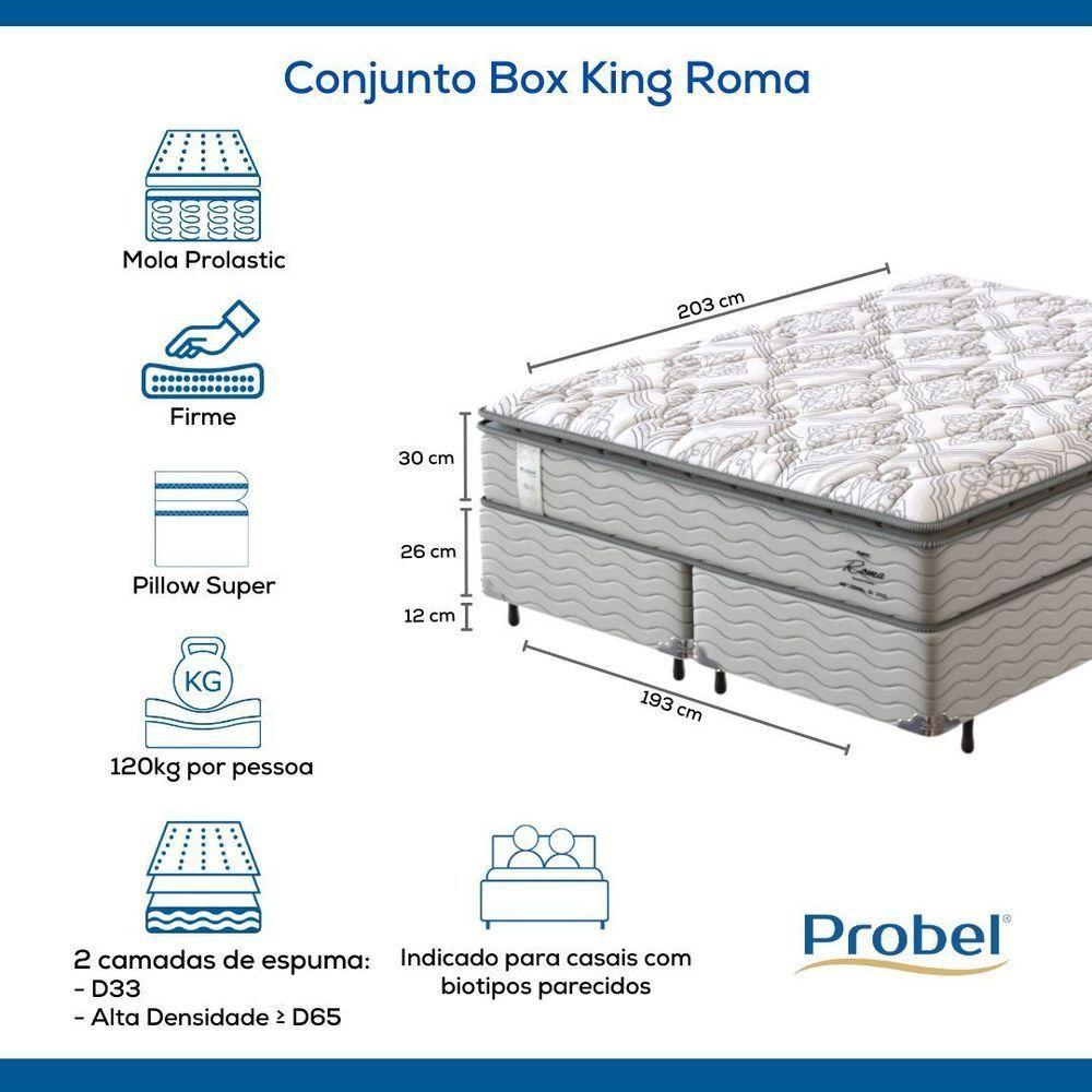Conjunto Box King Mola Probel Roma (193x203x56cm) - 8