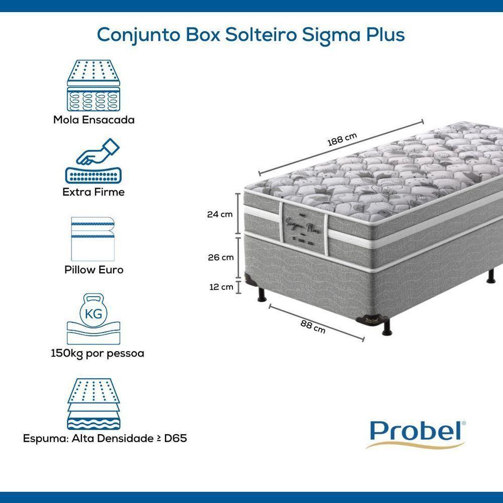 Conjunto Box Solteiro Mola Ensacada Probel Sigma Plus (88x188x50cm) - 8