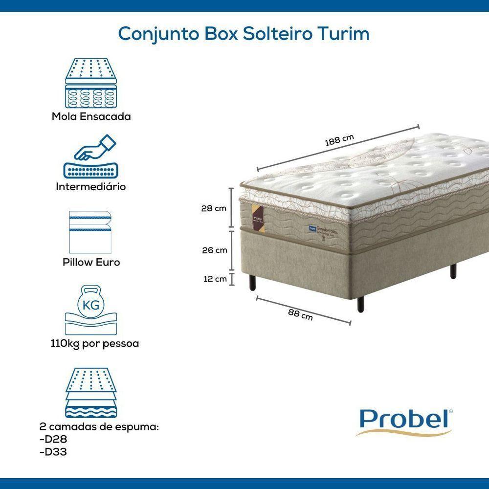 Conjunto Box Solteiro Mola Ensacada Probel Turim (88x188x54cm) - 8