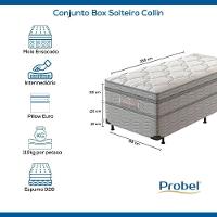 Conjunto Box Solteiro Mola Ensacada Probel Collin (88x188x56cm) - 7