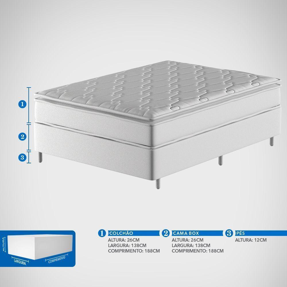 Conjunto Box Casal Mola Ensacada Probel Alpha (138x188x52cm) - 6
