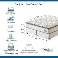 Conjunto Box Queen Mola Ensacada Probel Bari (158x198x58cm) - 8
