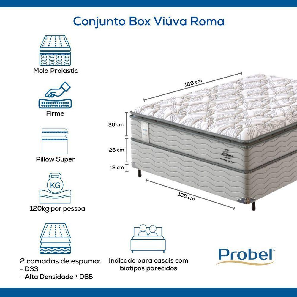 Conjunto Box Viúva Mola Probel Roma (128x188x56cm) - 7