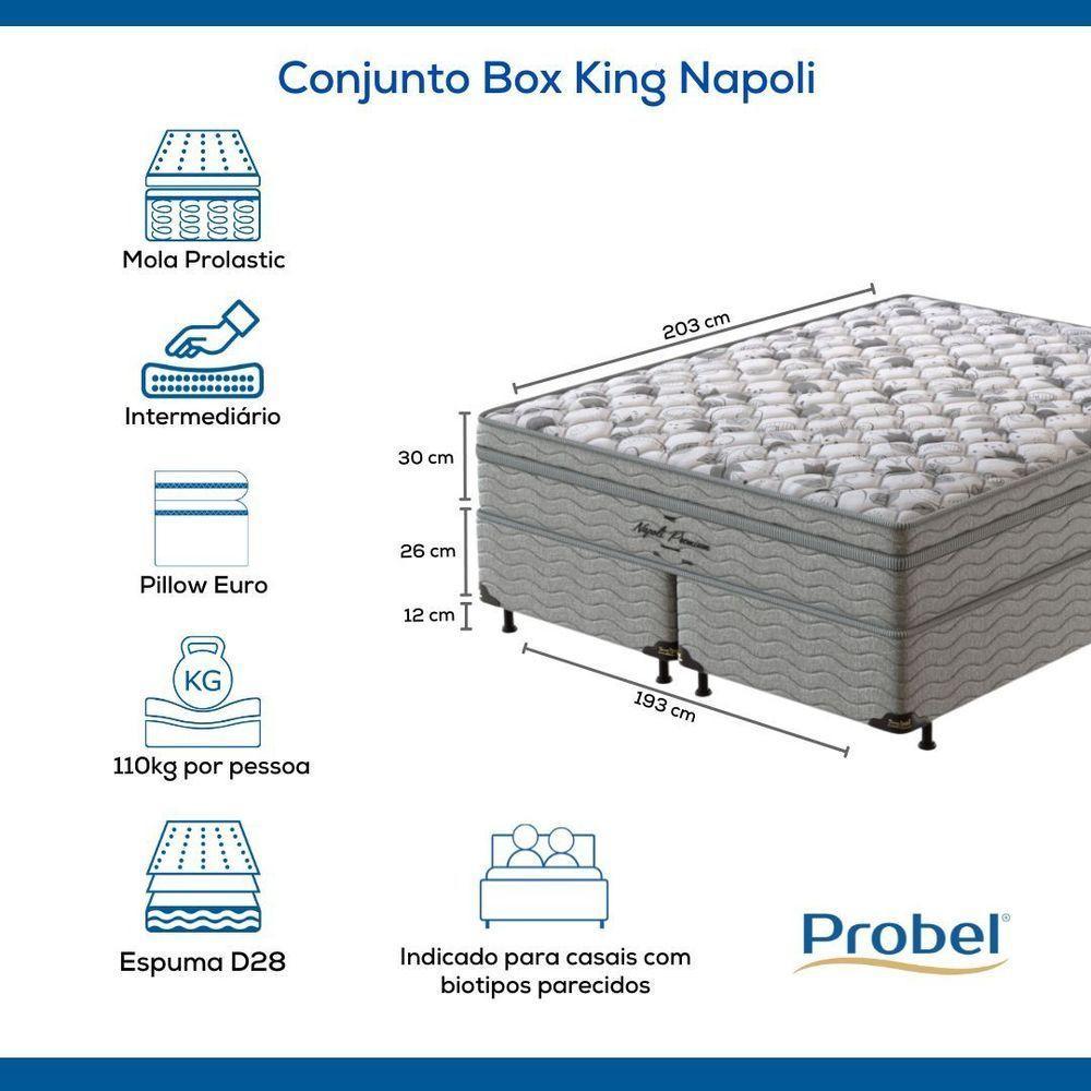 Conjunto Box King Mola Probel Napoli (193x203x56cm) - 3