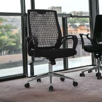 Cadeira De Escritório Office Kevin Giratória Com Ajuste De Altura E Tela Mesh Preto G56 - Gran Belo - 8