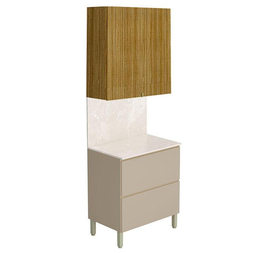 Cozinha Modulada Art 2 Peças 80cm Freijó Vanilla Riscatto - Kits Paraná - 1