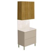 Cozinha Modulada Art 2 Peças 80cm Freijó Vanilla Riscatto - Kits Paraná - 1