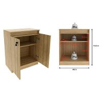 Mesa Para Escritório Me4109 E Armário Balcão Me4149 Amêndoa - Tecnomobili