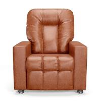 Poltrona Do Papai Reclinável Manual Sala De Cinema Romeo F05 Facto Camel - 1