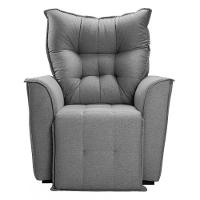 Poltrona Do Papai Reclinável King Linho Shop Das Cabeceiras Grafite - 2