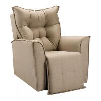 Poltrona Do Papai Reclinável King Linho Shop Das Cabeceiras Capuccino - 5