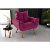 Poltrona Decorativa Tóquio 1 Lugar Veludo Turkey Marsala Matrix - 3