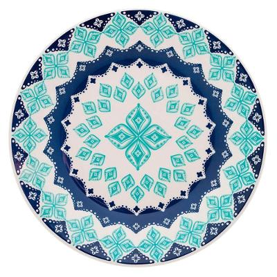 Prato Raso De Cerâmica 24 Cm Estampa Donna Lola 1 Unidade - Biona 074474