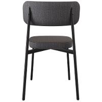 Kit 06 Cadeiras Estofada Para Sala De Jantar Astrid Preto C01 Linho Preto - Lyam Decor